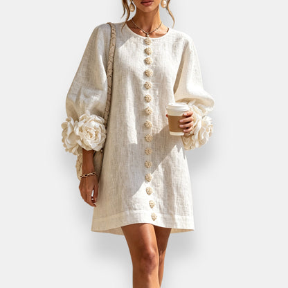 Marcella - Textured Floral Dress