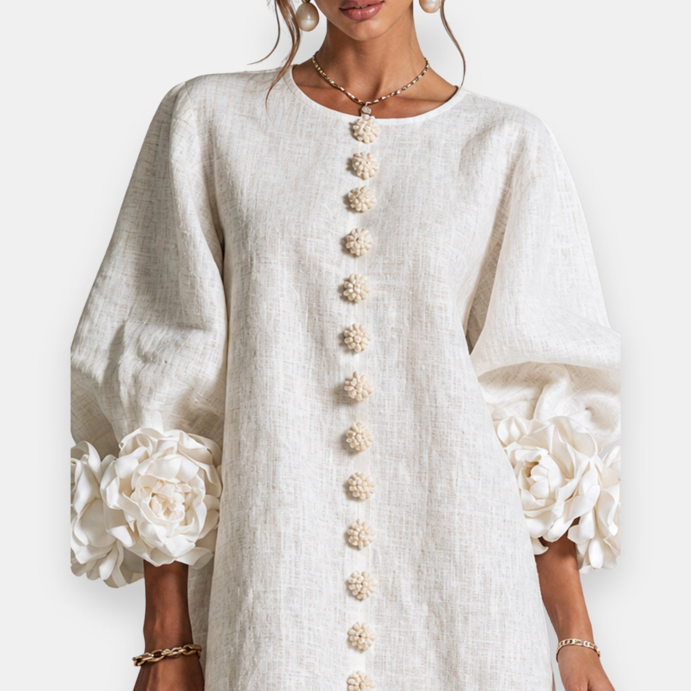 Marcella - Textured Floral Dress